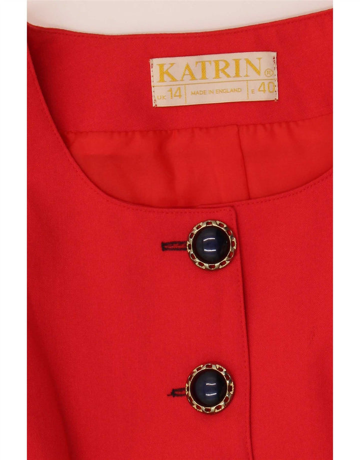 Katrin Γυναικείο σακάκι με 8 κουμπιά UK 14 Medium Red