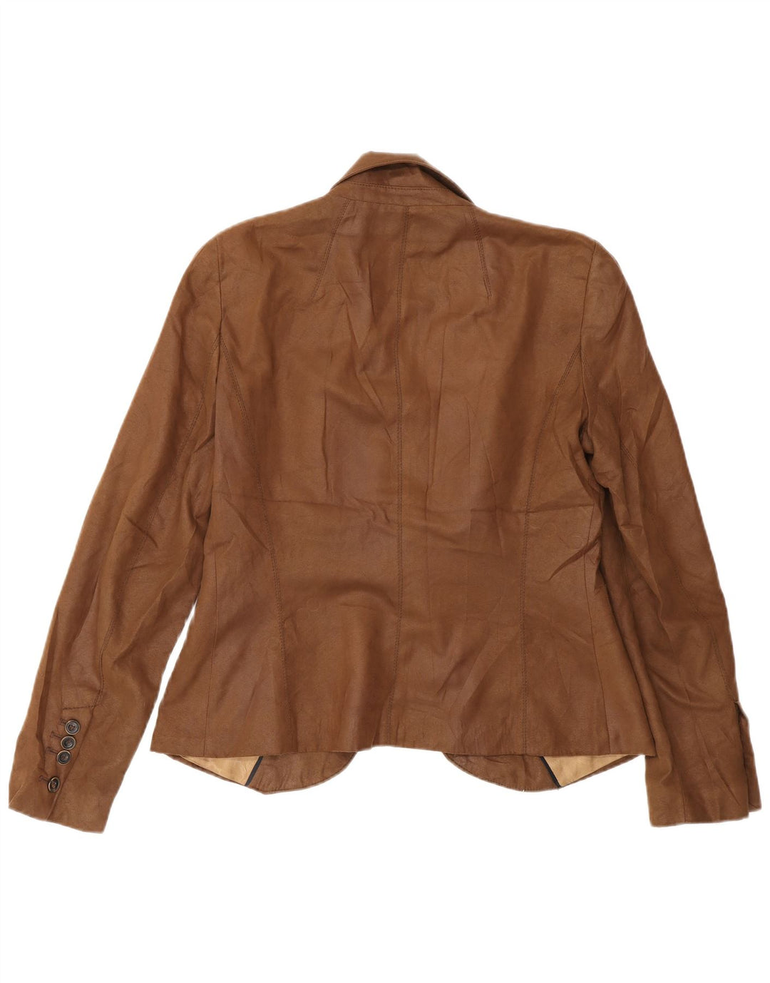 Zara Γυναικείο μπουφάν blazer UK 14 μεγάλου καφέ πολυεστέρας