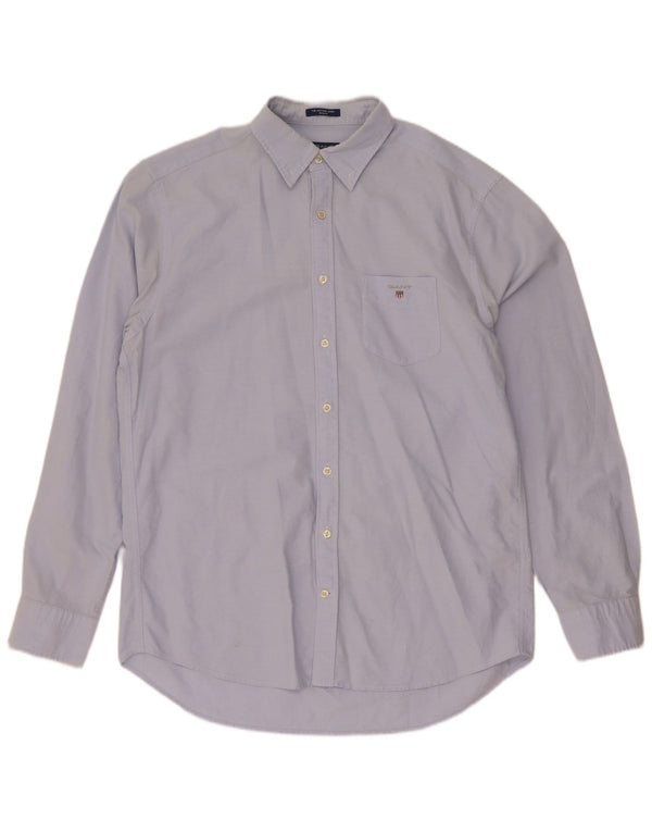 Ανδρικό πουκάμισο Gant Regular Fit Size 41/42 16 1/2 Large μπλε βαμβακερό