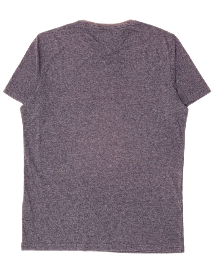 Ανδρικό T-Shirt Tommy Hilfiger Top Large Navy Blue Flecked Polyester