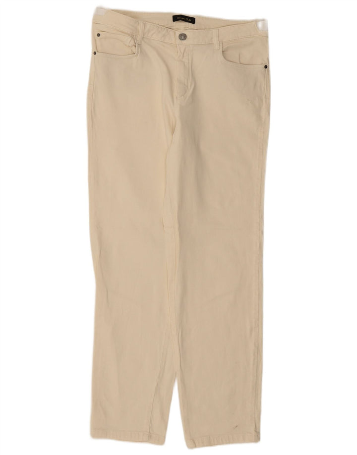 Massimo Dutti Γυναικείο ίσιο τζιν EU 42 Large W32 L28 Beige