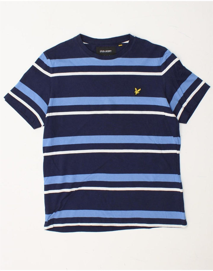 Ανδρικό T-Shirt LYLE & SCOTT Top Βαμβακερό μεσαίο μπλε ναυτικό ριγέ
