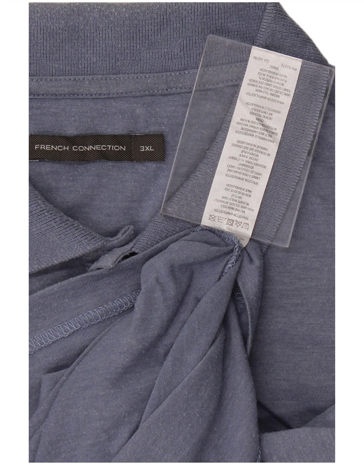 FRENCH CONNECTION Mens Polo Shirt 3XL Blue Cotton