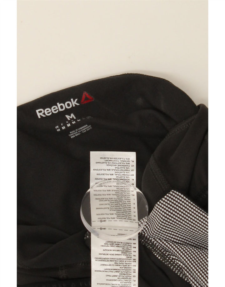 REEBOK Mens Hooded Graphic Top Long Sleeve Medium Grey Colourblock Vintage Reebok and Second-Hand Reebok from Messina Hembry 