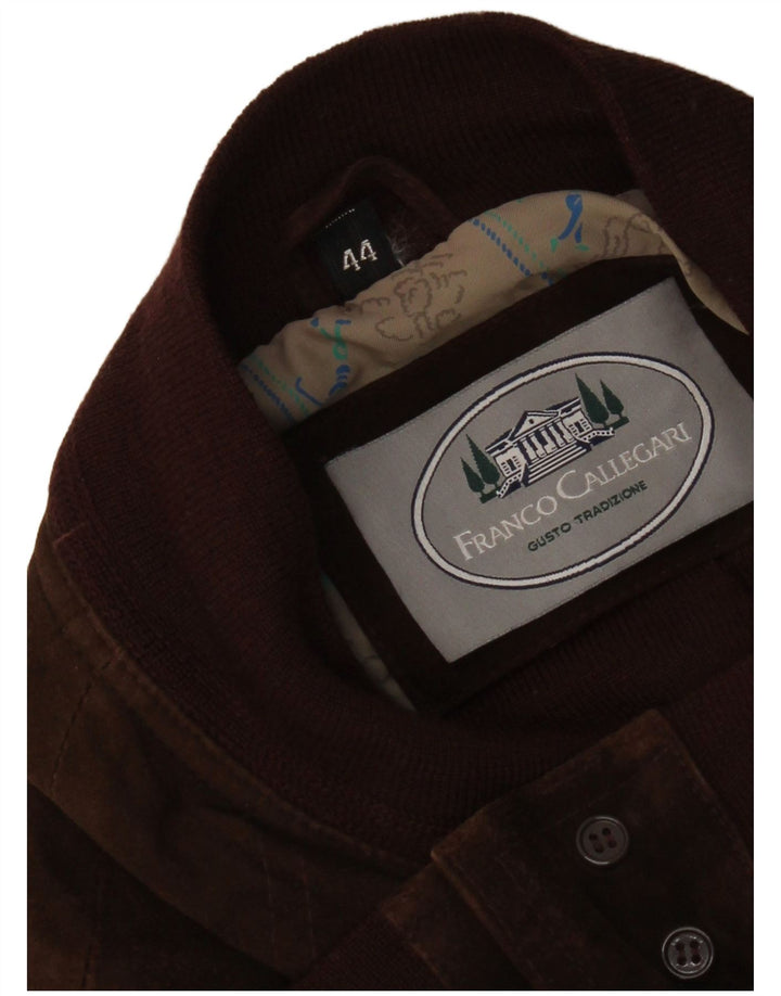 Franco Callegari Γυναικείο Suede Bomber Jacket EU 44 XL Δερμάτινο καφέ