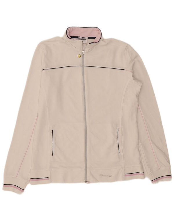 Champion γυναικεία αθλητική φόρμα Top Jacket UK 18 XL White Cotton