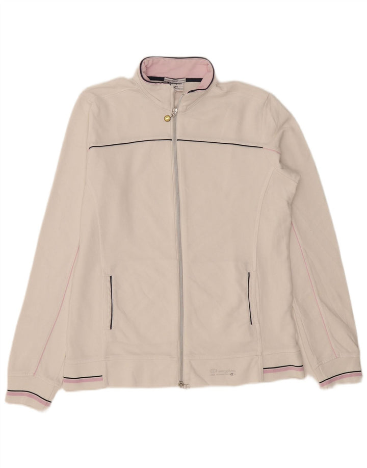 Champion γυναικεία αθλητική φόρμα Top Jacket UK 18 XL White Cotton