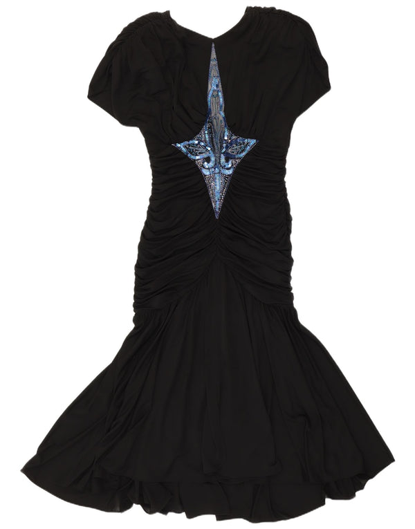 Γυναικείο Maxi Mermaid φόρεμα CASADEI UK 14 Medium Black 80s