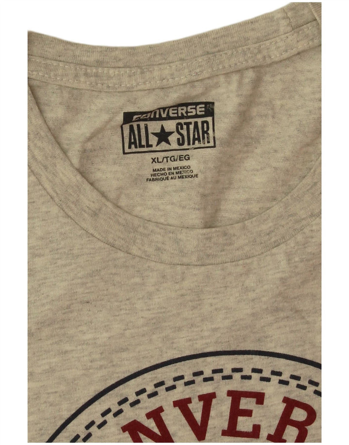 Ανδρικό γραφικό T-Shirt Converse Top XL Grey Flecked