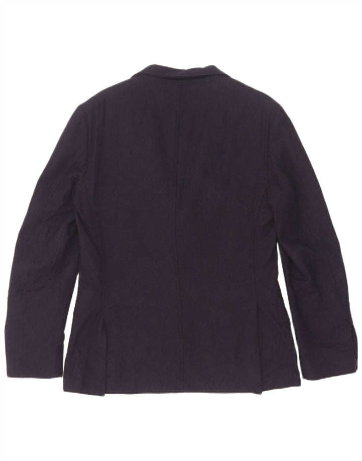 Massimo Dutti Ανδρικό σακάκι μπλέιζερ με 2 κουμπιά EU 48 Μαλλί μεσαίου μπλε ναυτικού