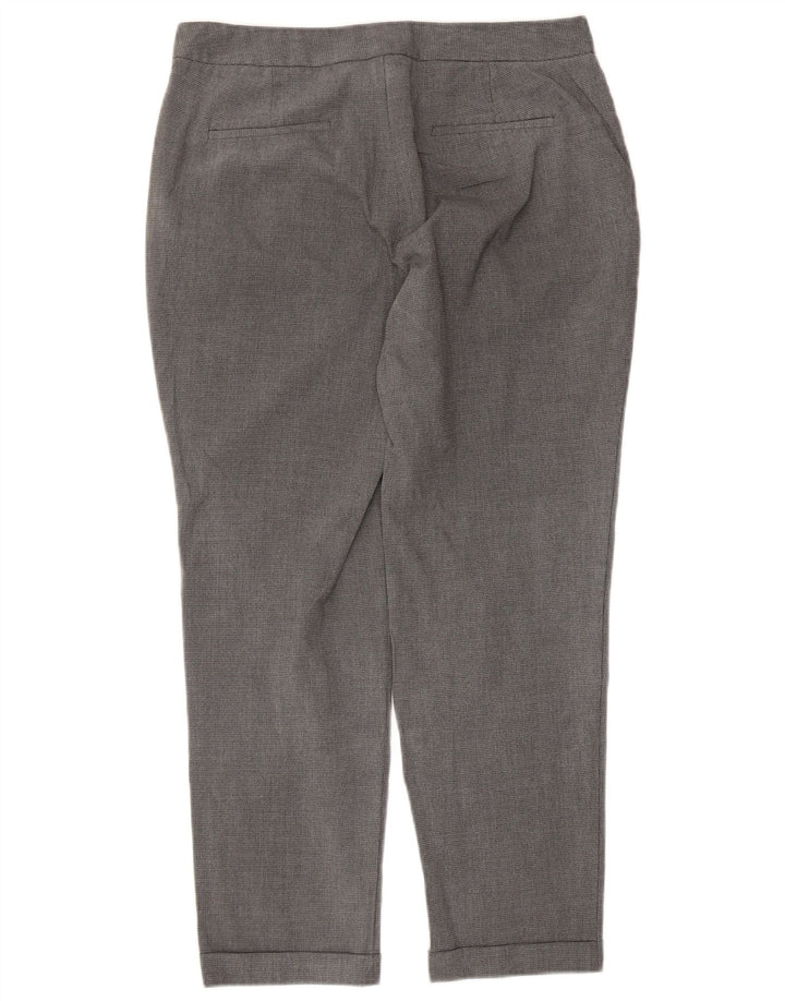 Zara Γυναικείο ίσιο παντελόνι Chino EU 40 Medium W30 L27 Grey Houndstooth