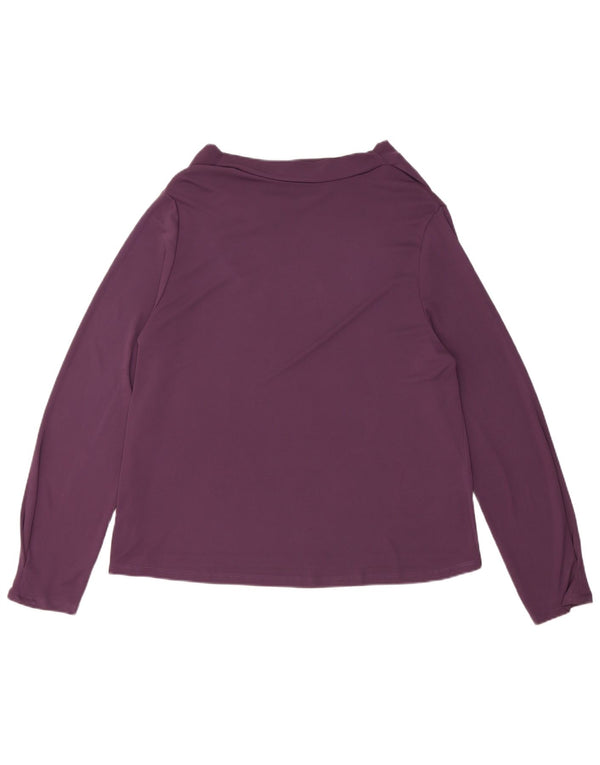 Zara γυναικείο κανονικό τοπ μακρυμάνικο UK 18 XL μωβ