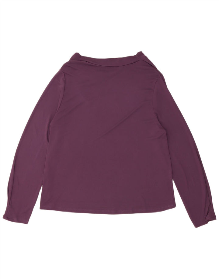 Zara γυναικείο κανονικό τοπ μακρυμάνικο UK 18 XL μωβ