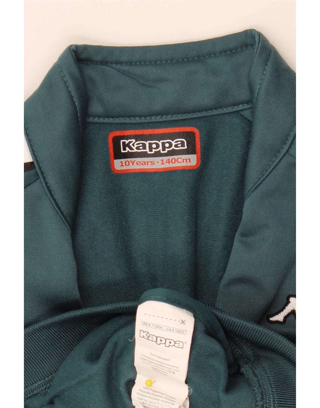 Kappa Boys Graphic αθλητική φόρμα Top Jacket 9-10 Years Green Colourblock