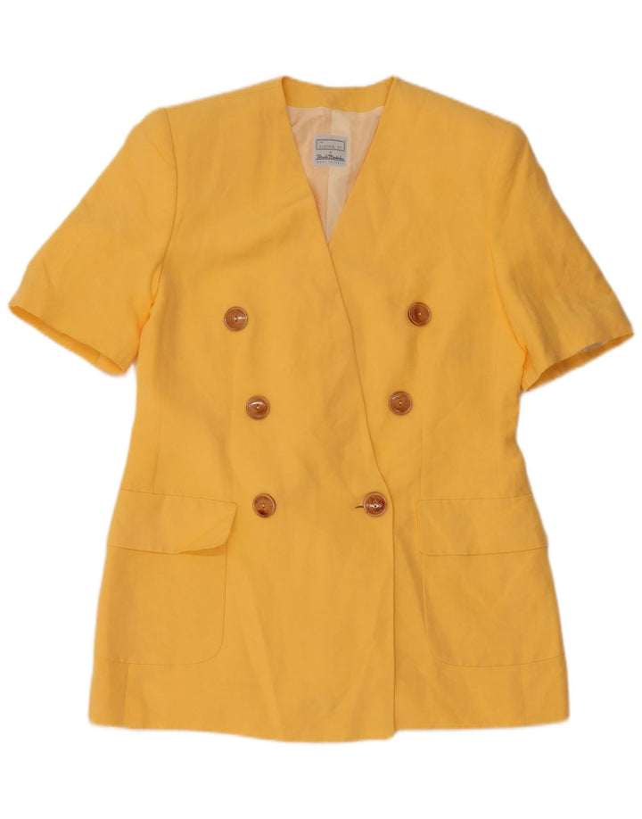 Renato Balestra Γυναικείο κοντομάνικο σακάκι IT 46 Large Yellow