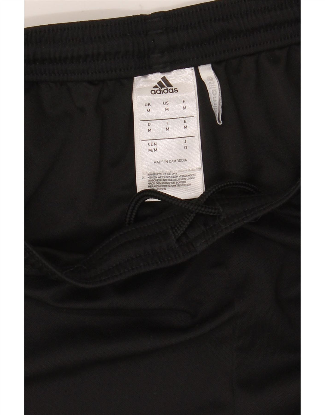 Ανδρικό σορτς Adidas Climalite από μεσαίο μαύρο πολυεστέρα