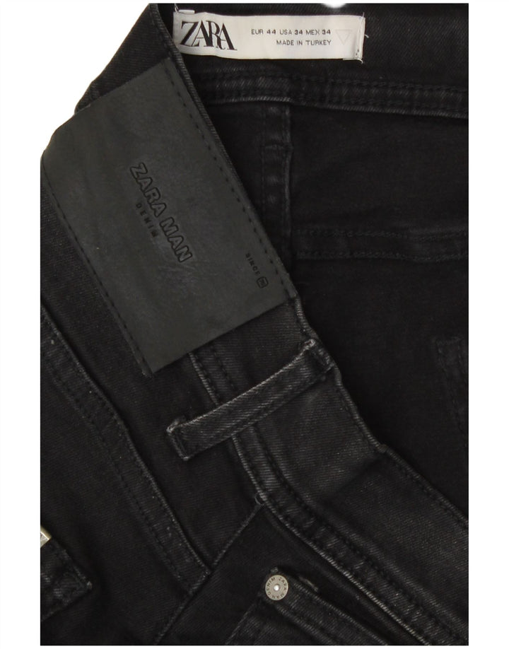 Zara Ανδρικό Skinny Jeans EU 44 Large W34 L30 Μαύρο βαμβακερό