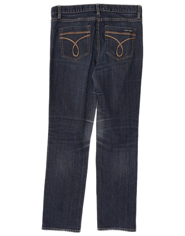 Calvin Klein Γυναικεία Skinny Jeans US 10 Large W32 L30 Navy Blue Cotton
