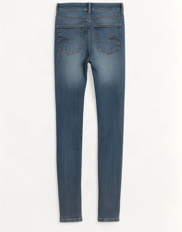 Zara Γυναικείο Ψηλόμεσο Τζιν Super Skinny EU 34 2XS W24 L27 Μπλε