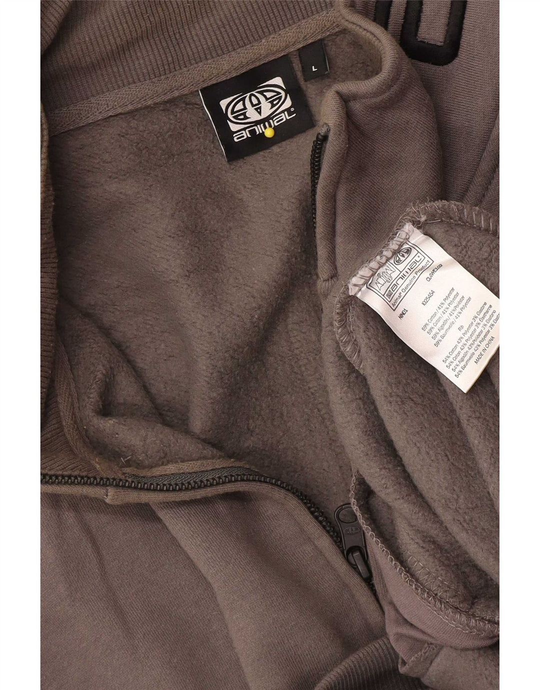 Ανδρική φόρμα Animal Graphic Top Jacket μεγάλο γκρι βαμβακερό