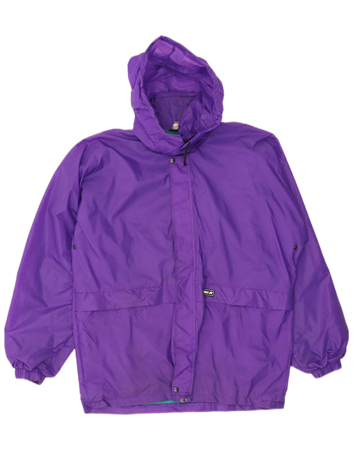 K-WAY Ανδρικό μπουφάν βροχής με κουκούλα UK 42 XL Purple Polyamide