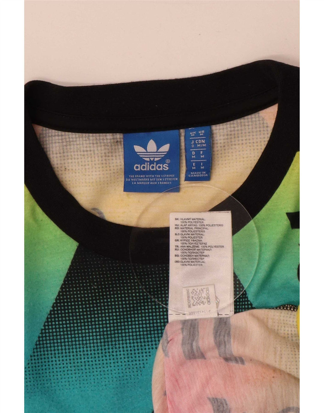 Ανδρικό γραφικό T-Shirt Adidas Top μεσαίο πολύχρωμο πολυεστέρας