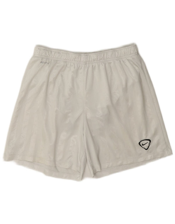 Ανδρικά σορτς Nike Dri Fit κανονικά αθλητικά σορτς με μεσαίο λευκό ριγέ πολυεστέρα