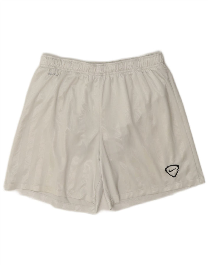 Ανδρικά σορτς Nike Dri Fit κανονικά αθλητικά σορτς με μεσαίο λευκό ριγέ πολυεστέρα