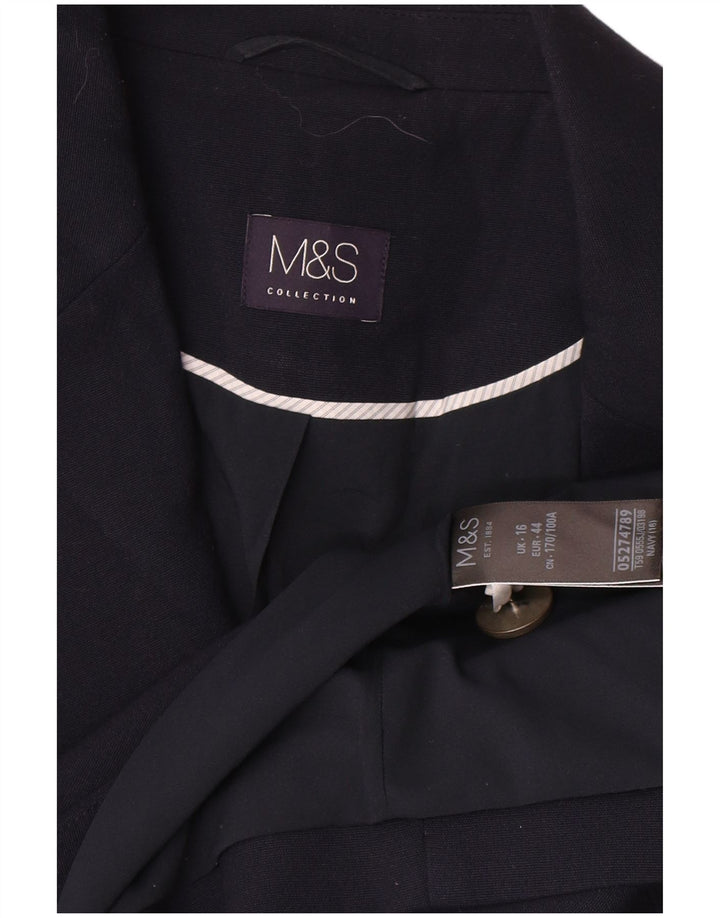 Marks & Spencer Γυναικείο σακάκι με διπλό στήθος UK 16 Large Navy Blue