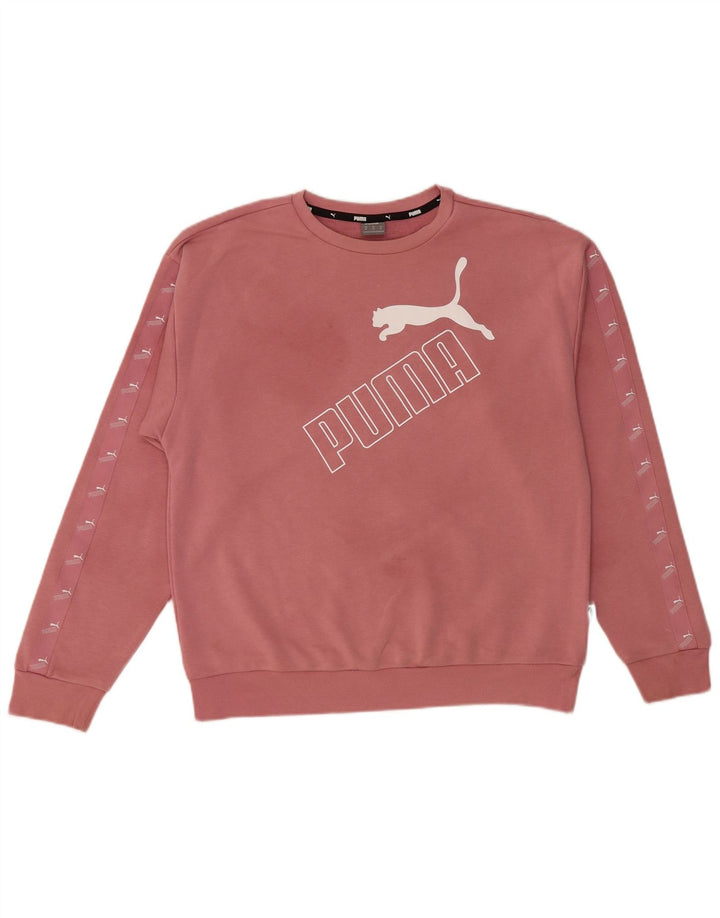 Γυναικείο γραφικό φούτερ PUMA Jumper UK 14 Μεσαίο ροζ βαμβακερό