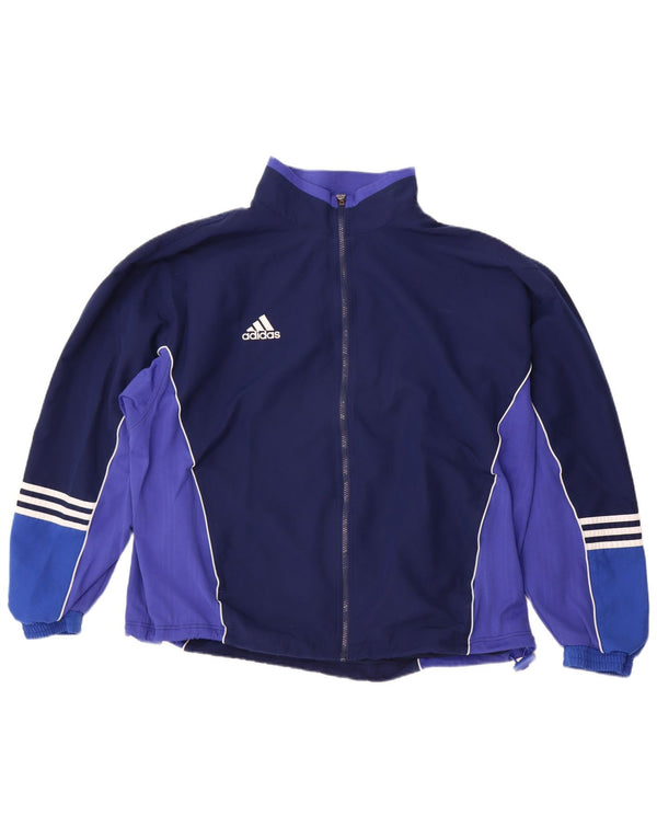 Ανδρική φόρμα Adidas UK 48/50 XL Navy Blue Colorblock Polyester