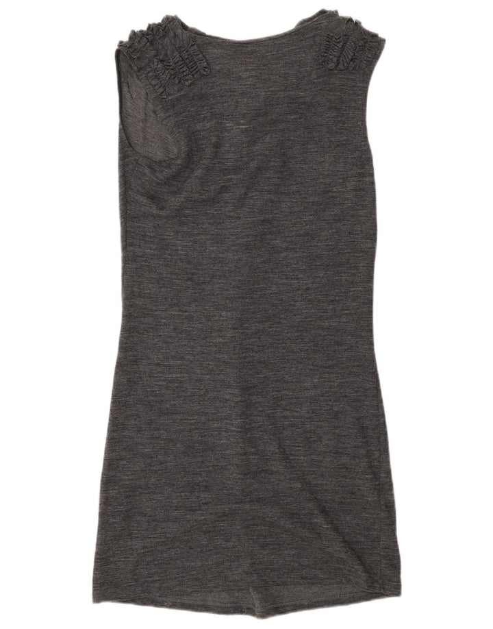 Liu Jo Γυναικείο Αμάνικο Basic Φόρεμα IT 40 Small Grey Wool