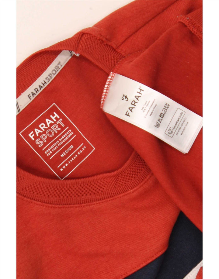 Farah Ανδρικό φούτερ Jumper Μεσαίο πορτοκαλί χρώμα, βαμβακερό