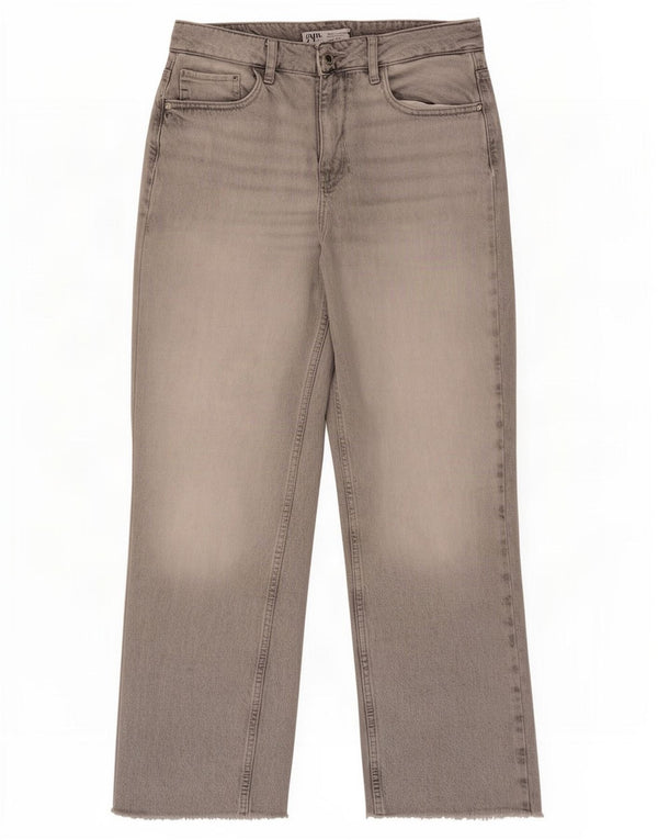 Zara Γυναικείο τζιν ίσιο EU 40 Medium W30 L28 Γκρι βαμβακερό