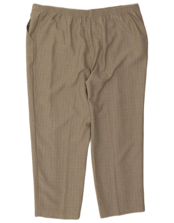 Marks & Spencer Γυναικείο ψηλόμεσο παντελόνι Chino UK 22 3XL W44 L26 Khaki