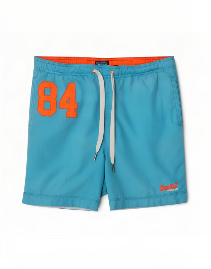 Ανδρικό γραφικό σορτς κολύμβησης Superdry XL Blue Polyester