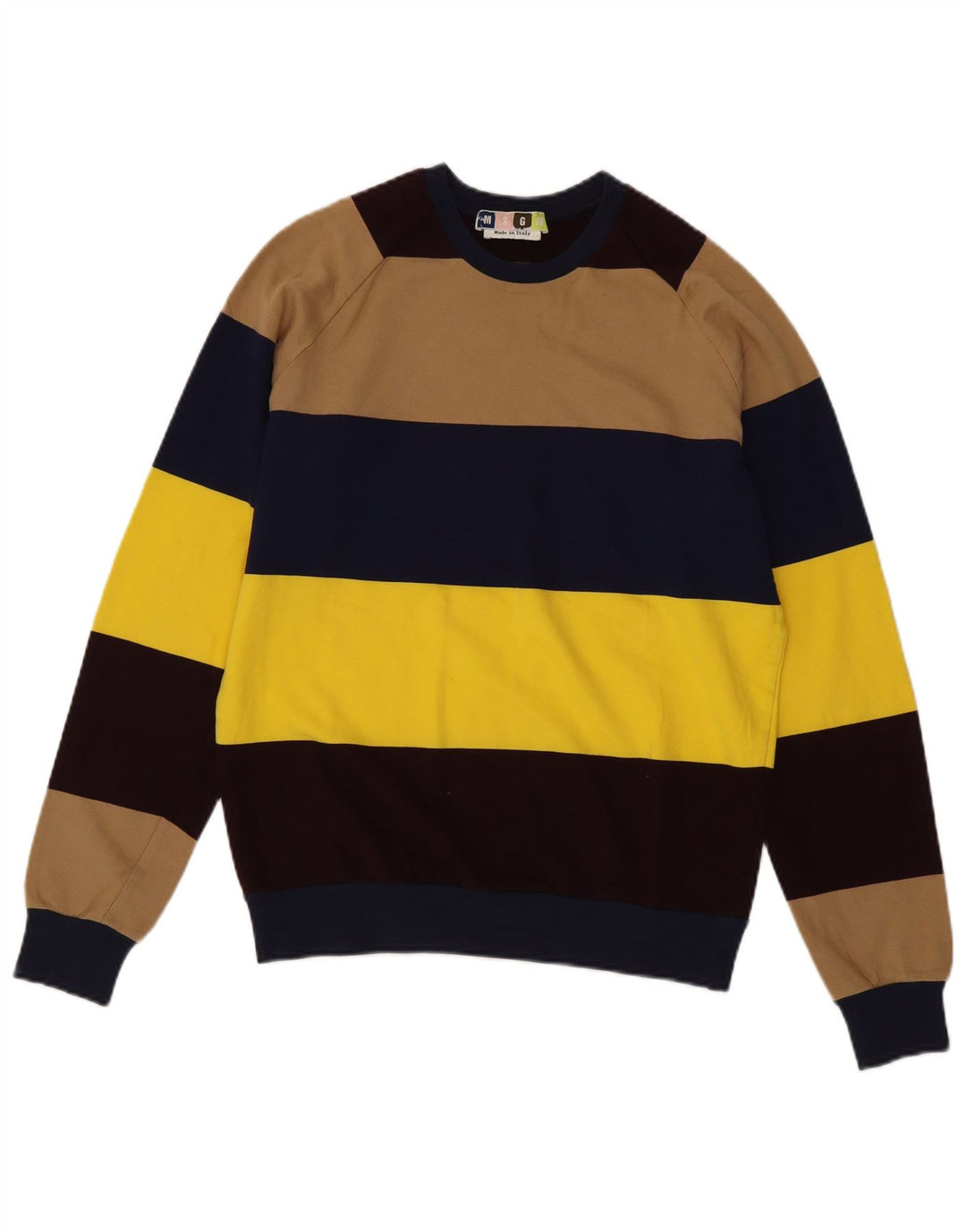 Ανδρικό φούτερ MSGM Jumper Μικρό πολύχρωμο βαμβακερό ριγέ