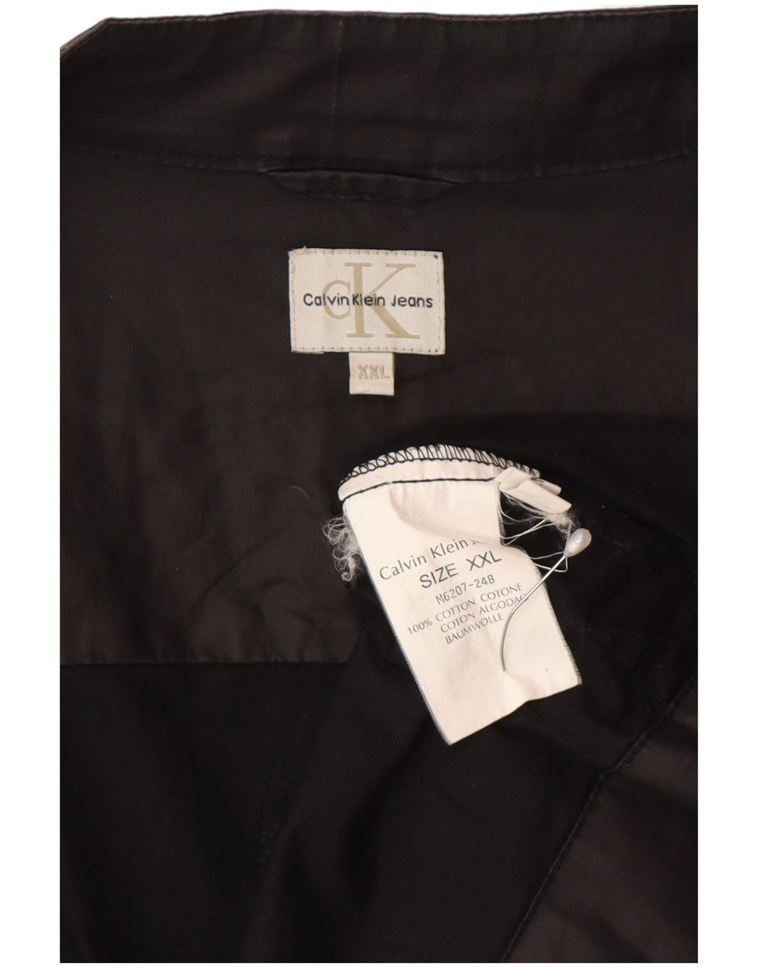 Calvin Klein Jeans Ανδρικό Bomber Jacket UK 44 2XL Γκρι βαμβακερό