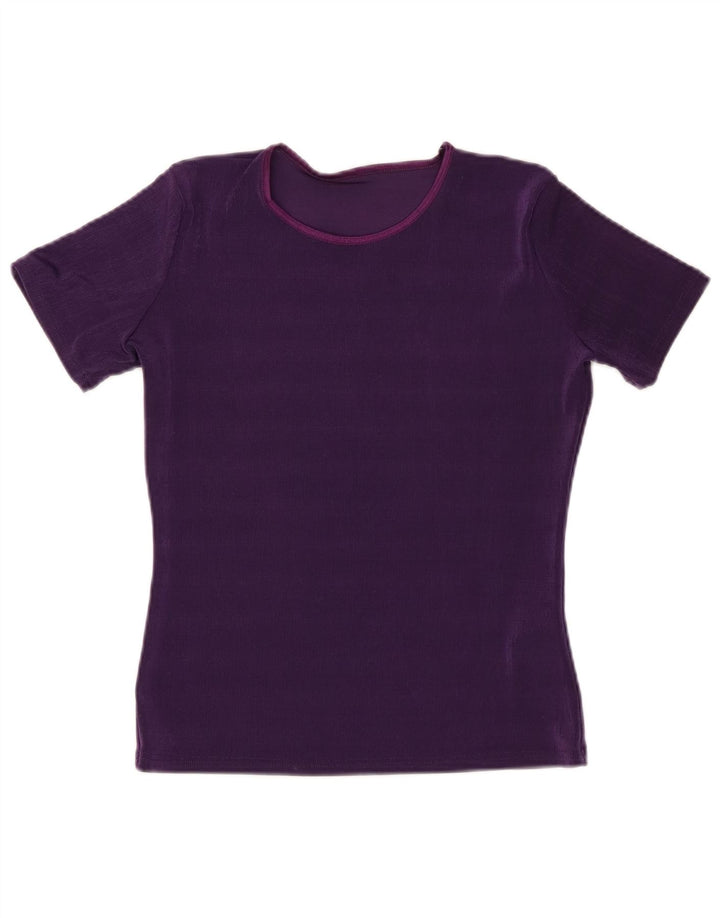 ST. BERNARD Γυναικείο T-Shirt Top UK 14 Large Purple Polyester