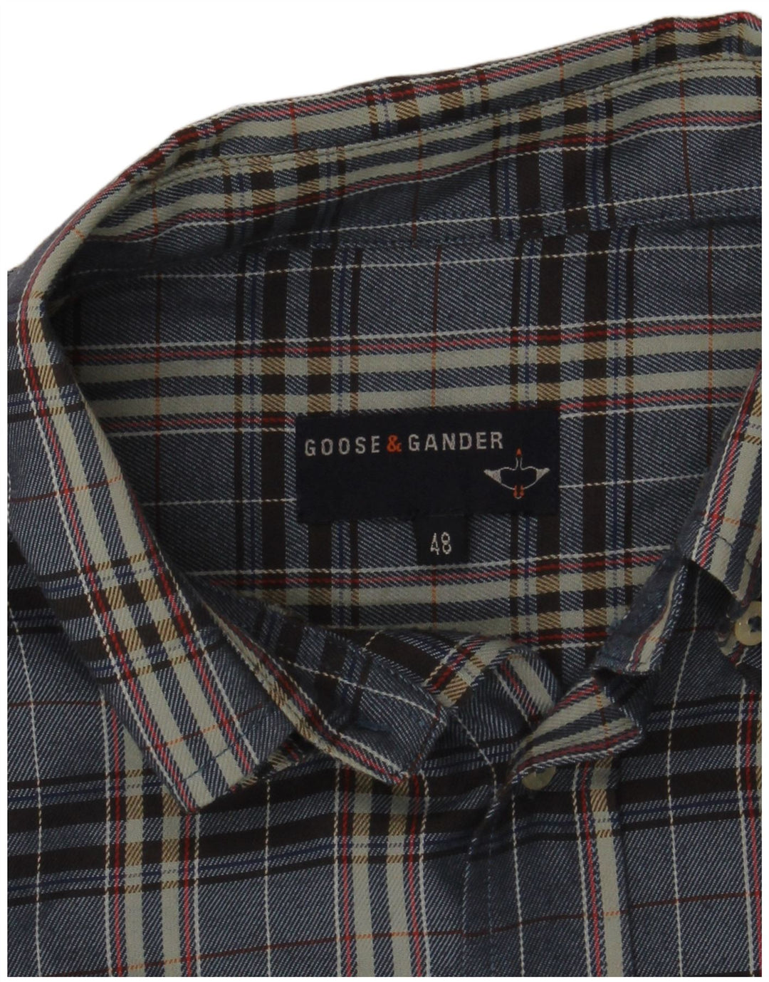 Goose & Gander Ανδρικό φανελένιο πουκάμισο IT 48 Medium Navy Blue Check
