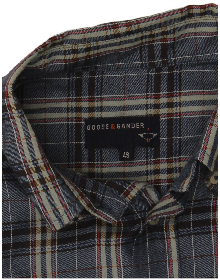Goose & Gander Ανδρικό φανελένιο πουκάμισο IT 48 Medium Navy Blue Check