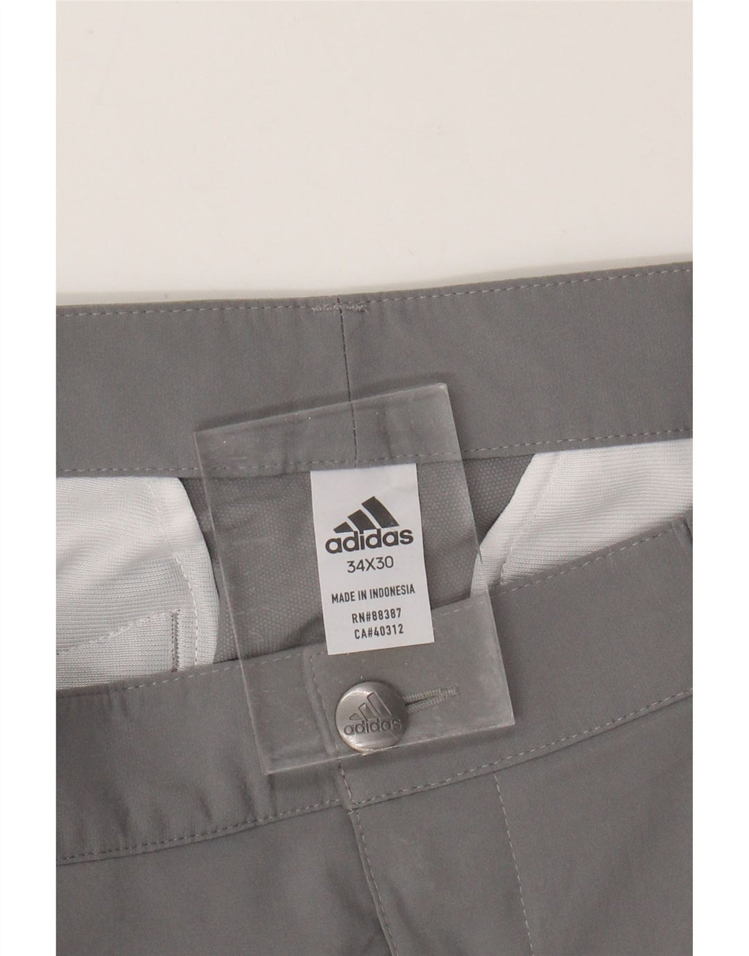 Ανδρικό παντελόνι Chino ADIDAS Slim W34 L30 Γκρι βαμβακερό