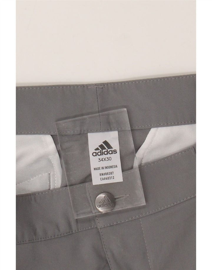 Ανδρικό παντελόνι Chino ADIDAS Slim W34 L30 Γκρι βαμβακερό