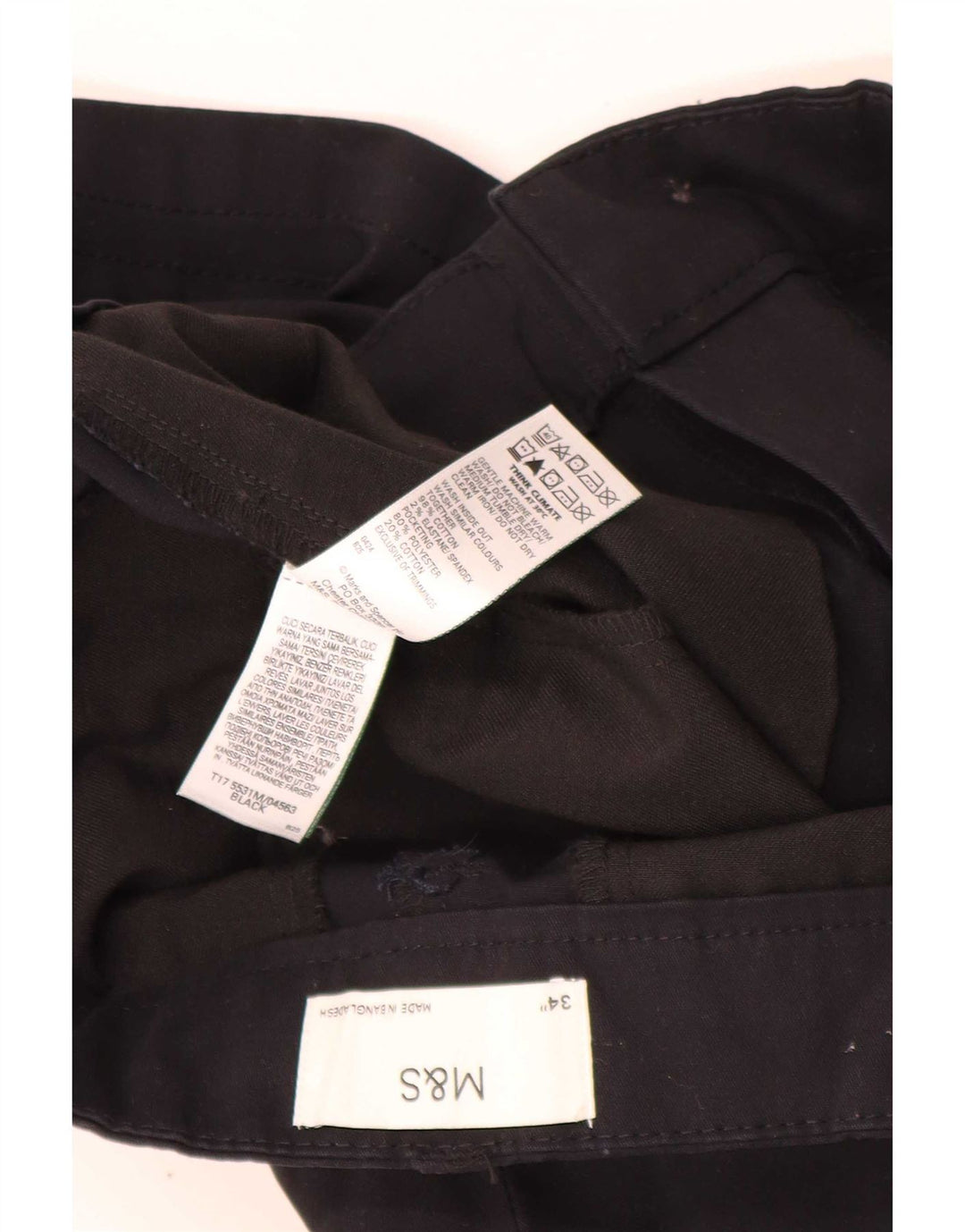 Ανδρικό σορτς Cargo Marks & Spencer W34 μεγάλο μαύρο βαμβακερό