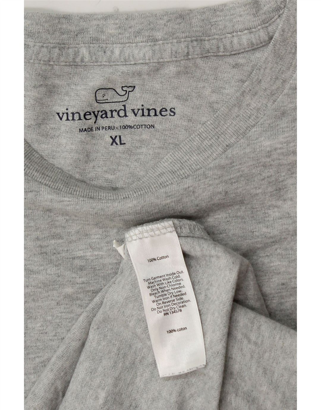 VINEYARD VINES Ανδρικό γραφικό τοπ Μακρυμάνικο XL Γκρι βαμβακερό