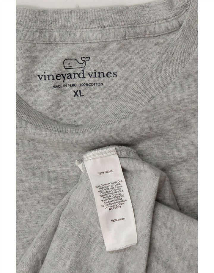 VINEYARD VINES Ανδρικό γραφικό τοπ Μακρυμάνικο XL Γκρι βαμβακερό