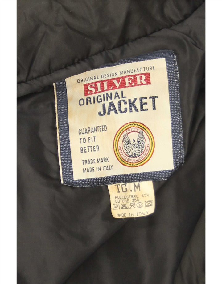 Vintage ανδρικό padded Gilet UK 38 Medium Black Polyester