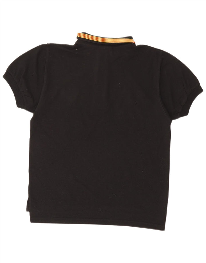 Ανδρικό μπλουζάκι πόλο PUMA μικρό μαύρο βαμβακερό