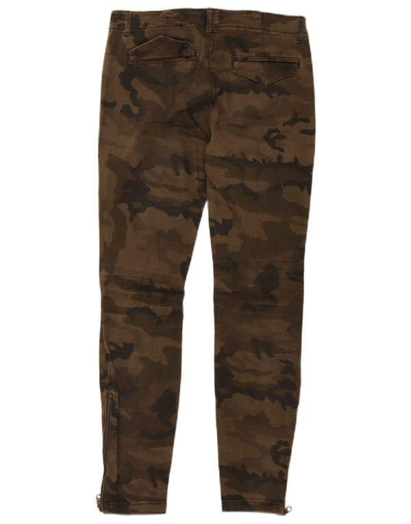 Zara Γυναικείο Skinny παντελόνι Chino EU 38 Small W28 L27 Khaki Camouflage