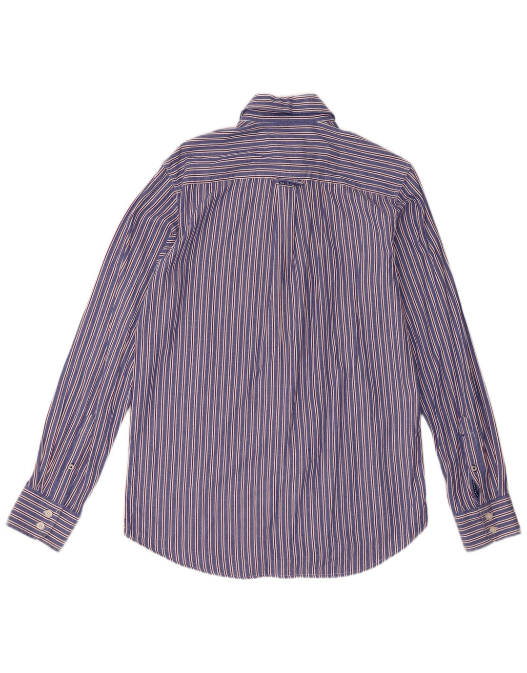 Ανδρικό πουκάμισο Crew Clothing Μικρό Βαμβακερό μπλε ριγέ